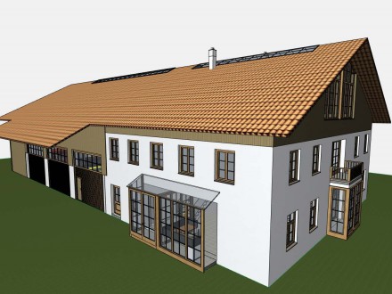 Halle mit Büro und Werksleiterwohnung