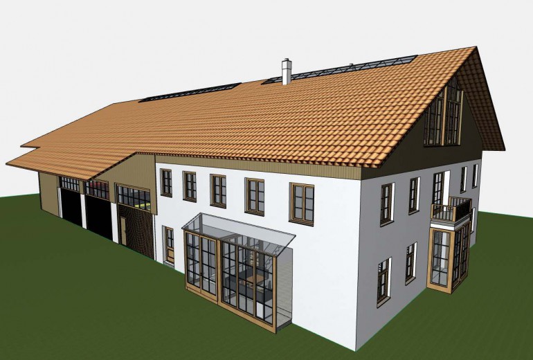 Halle mit Büro und Werksleiterwohnung