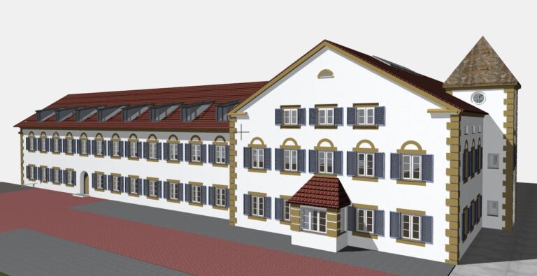 Denkmalgerechter Ausbau des Dachgeschosses im Rathaus Geretsried. Einbau von Büros und eines Foyers